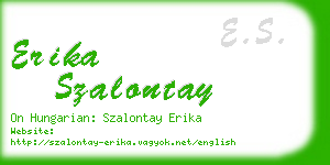 erika szalontay business card